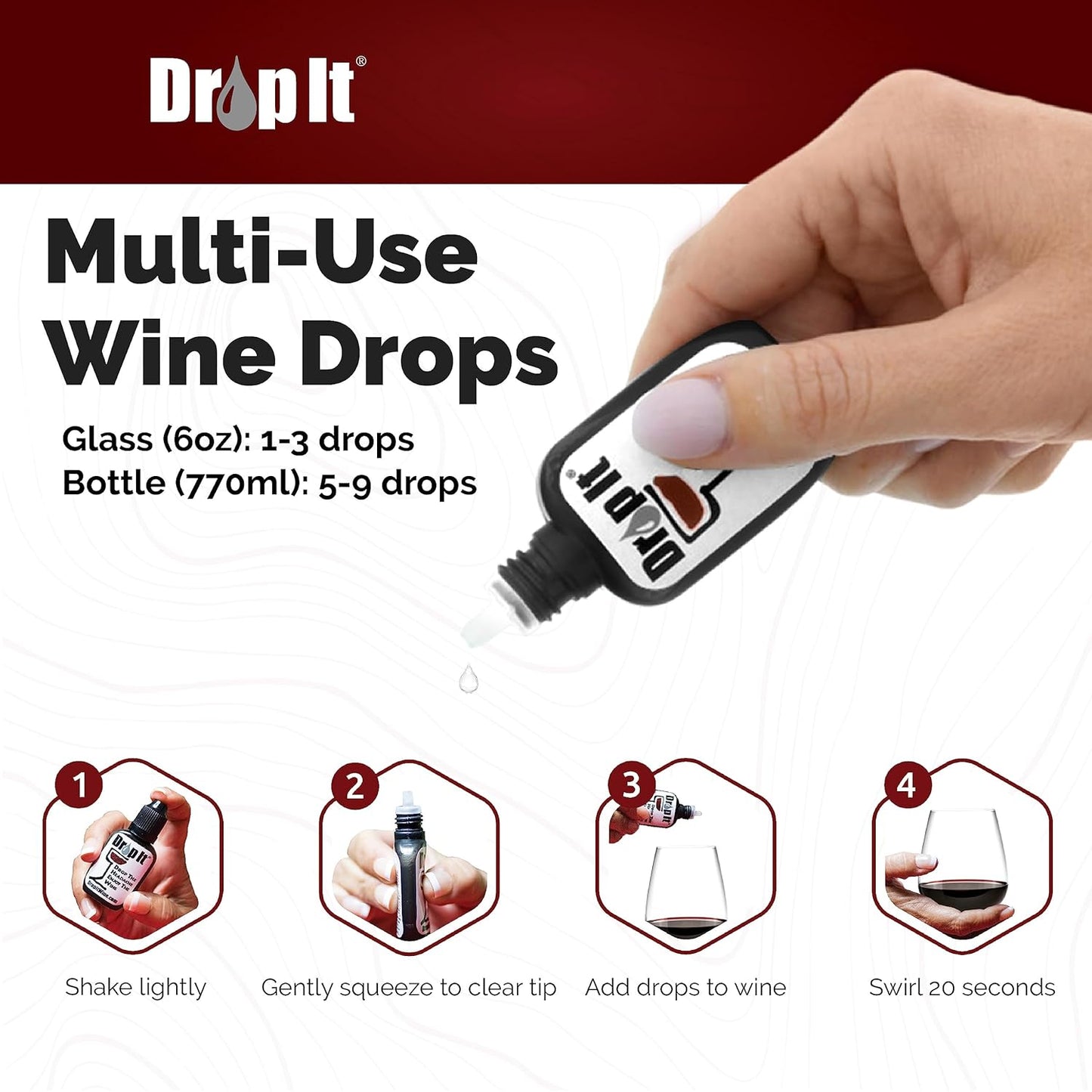 The Original Drop It Wine Drops, 22 Event Party Pack- USA Made Wine Drops Naturally Reduce Wine Sulfites & Tannins-Can Eliminate Wine Sensitivities, Wine Allergies & Histamines-A Wine Wand Alternative