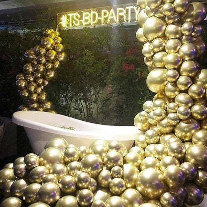 PartyWoo Gold Balloons - 100pcs 12 Inch Latex Helium Balloons for Weddings & Celebrations