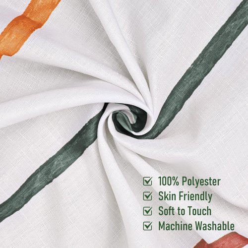 Treory Kids Boho Shower Curtain Set with Hooks, Minimalist Hand-Drawn Soft Pastel Stripes in Warm Earth Tones, Waterproof Fabric Shower Curtain for Modern Farmhouse Bathroom, 72" x 72"