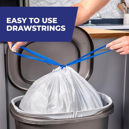 Hefty Ultra Strong 13 Gallon Trash Bags - Odor Control & Drawstring Closure | 110 Count, Clean Burst Scent
