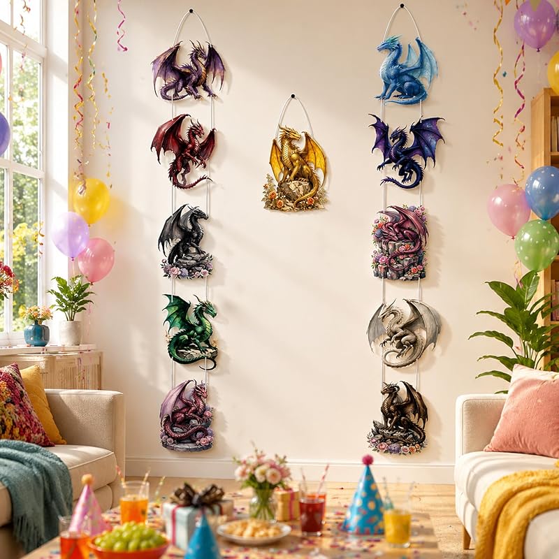 Geometric Dragon Door Sign Banner Decor - Variation: Geometric