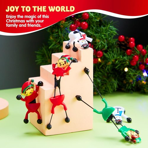 JOYIN 24 PCS Christmas Sticky Climbing Man Toys - Fun Stretchy Hand Climbers for Kids | Xmas Party Favors