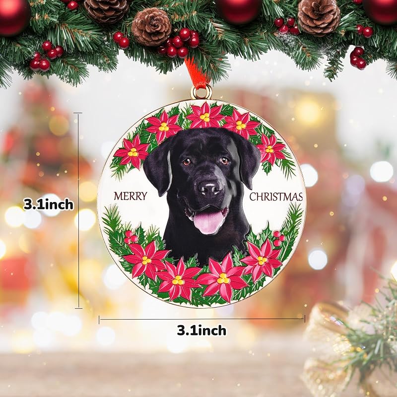 Variation of THIS listing: Black Labrador Christmas Ornament – 3D Metal Lab Dog Ornament