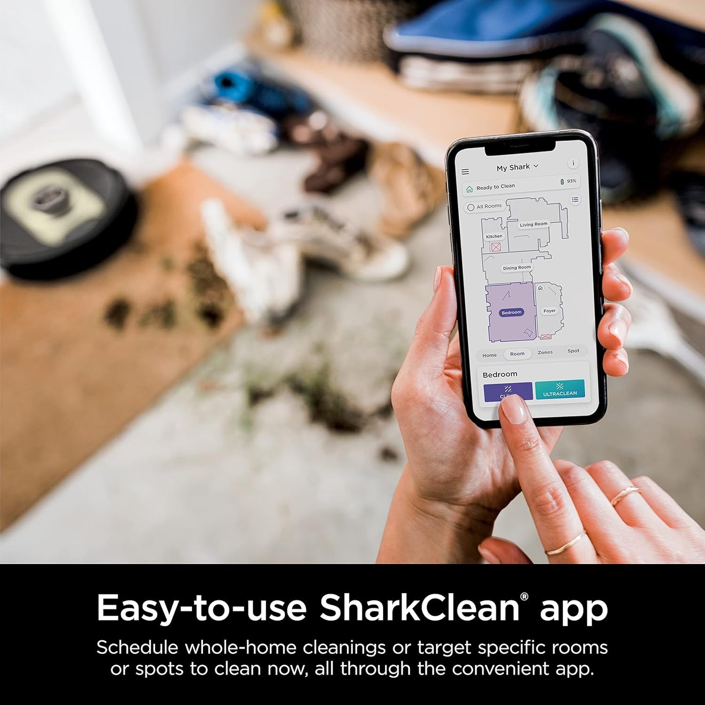 Shark AV2501AE AI Robot Vacuum - XL HEPA Self-Empty Base, LIDAR Navigation, Wi-Fi & Alexa Compatible - Black