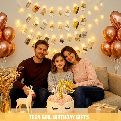 JMEXSUSS Photo Clip String Lights - 20.8FT with 40 LED Clips | Battery Operated Fairy Lights for Teen Room Decor
