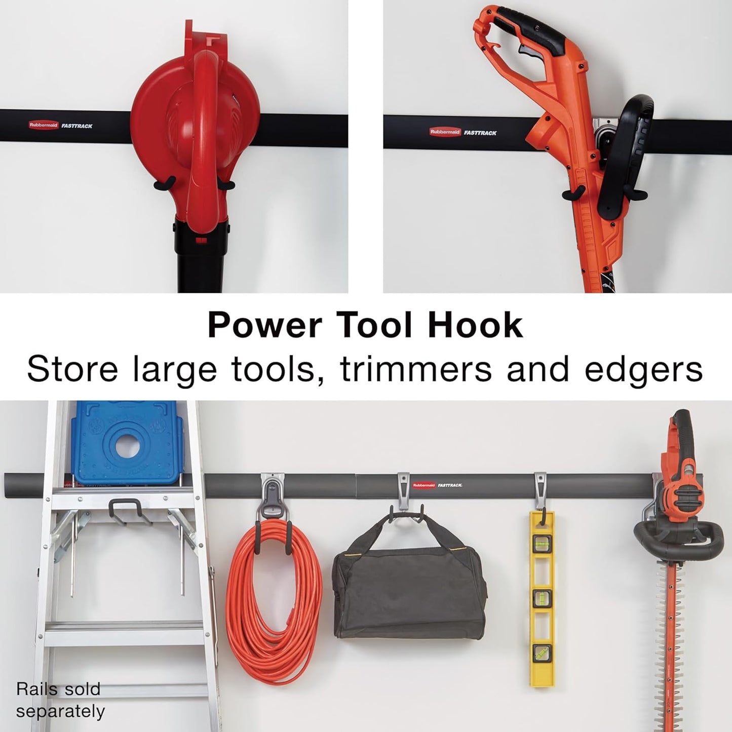 Rubbermaid Garage FastTrack Power Tool Holder - Wall Mounted Storage System | Holds Up to 50 lbs