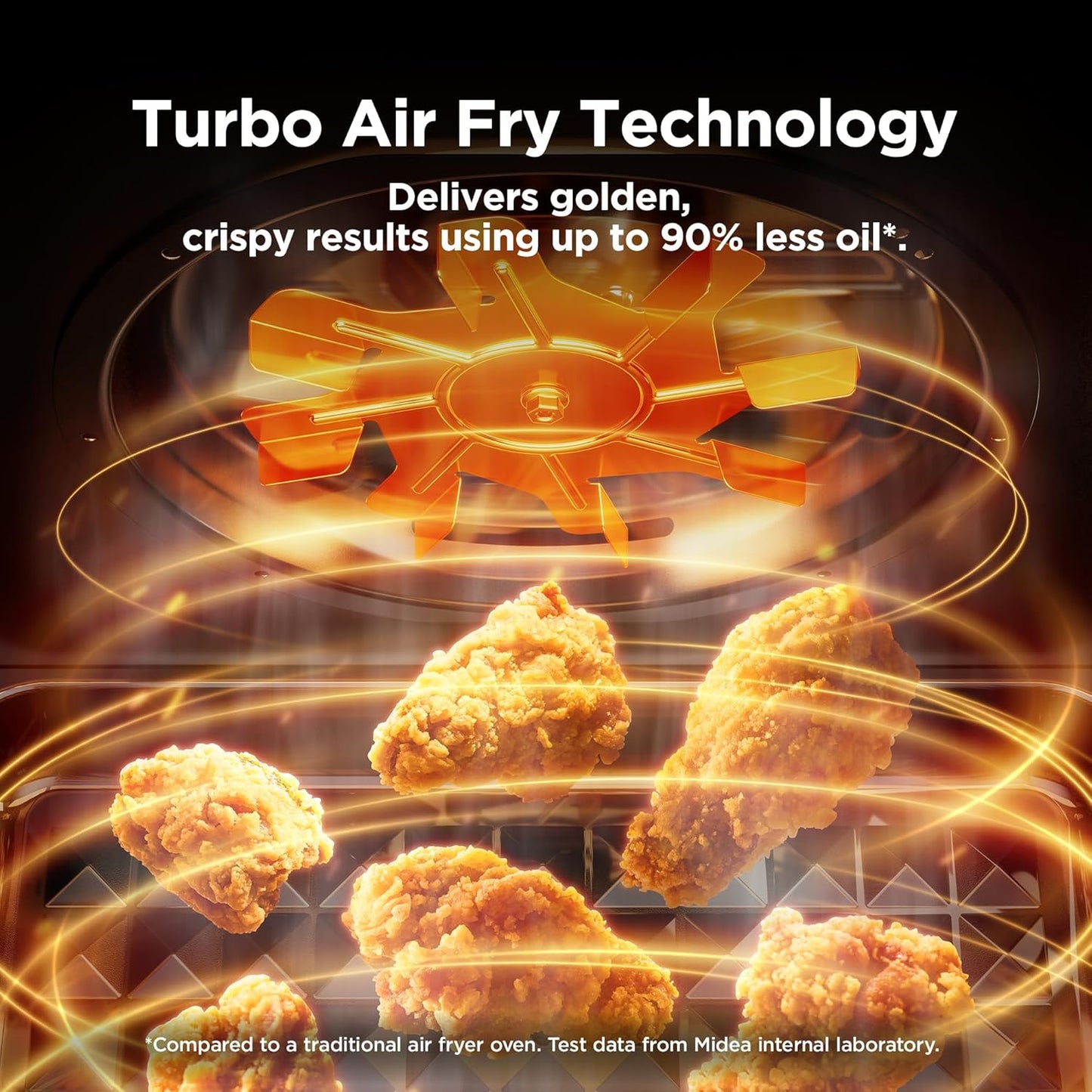 Midea Flexify Pro Toaster Oven Air Fryer Combo - 26.4 QT French Door Design | Graphene Juicy-Lock Cooking, 450°F