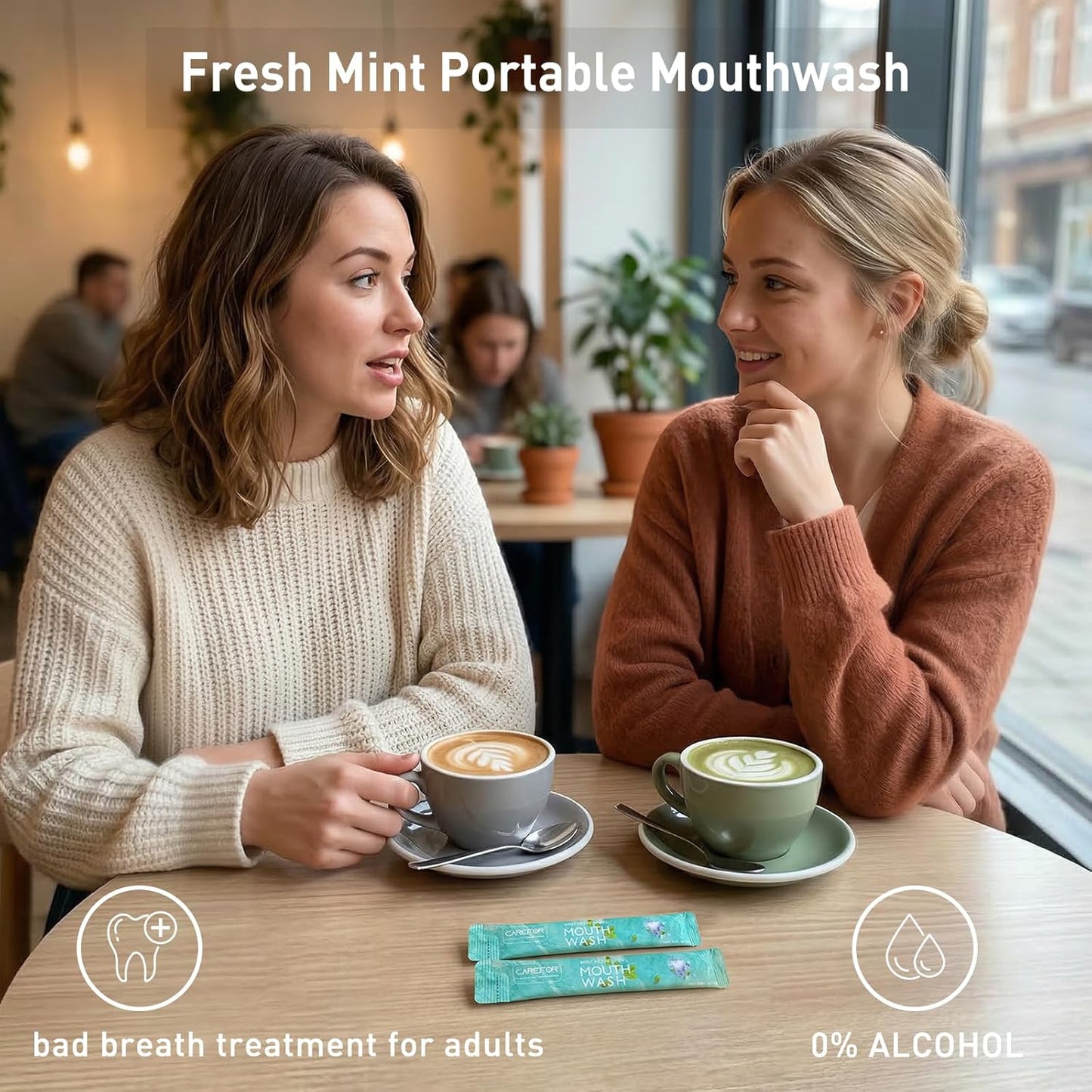 Mouthwash Travel Size - Portable Packets to Go, Alcohol & Fluoride Free Fresh Mint Mouthwash Strips for Superior Oral Hygiene,Disposable Packs (Pack of 20)