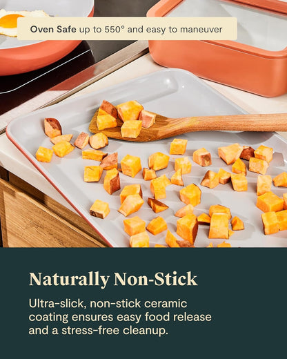 Caraway Non-Stick Ceramic Baking Sheet - Non-Toxic, PTFE & PFOA Free - Ideal for Baking & Roasting - Medium (15" x 10") - Slate