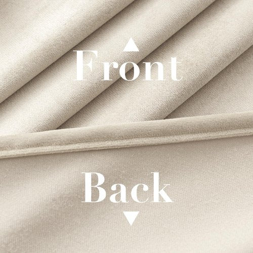 H.VERSAILTEX Velvet Curtains for Living Room 84 Inch Length 2 Panels Luxury Thermal Insulated Window Curtains for Bedroom Girls Room Super Soft Room Darkening Grommet Drapes, W52 x L84 Inches, Oatmeal