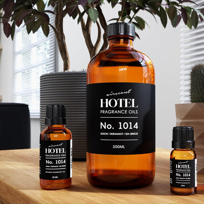 AirScent Hotel Diffuser Oil No. 1014 - Iconic Coastal Blend with Lemon Bergamot & Sea Breeze - 120 mL for Ultrasonic & Waterless Diffusers