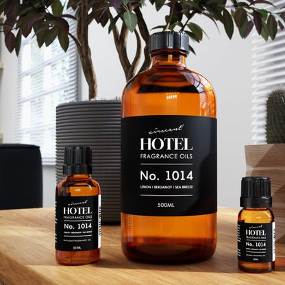 AirScent Hotel Diffuser Oil No. 1014 - The Iconic 5-Star Hotel Coastal Blend - Lemon Bergamot Sea Breeze - 120 mL Hotel Diffuser Oil for Ultrasonic and Waterless Diffusers and Crafting