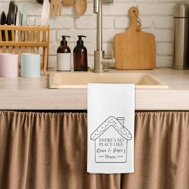 Nana and Papa Kitchen Towels - 16x24 Inch Hand Towels for Kitchen & Bathroom, Christmas Housewarming Gift (Variation: Nana and Papa)