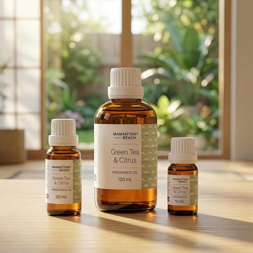 Manhattan Beach Diffuser Oil - Green Tea & Citrus Scent for Ultrasonic Diffusers | 10 mL Glass Bottle
