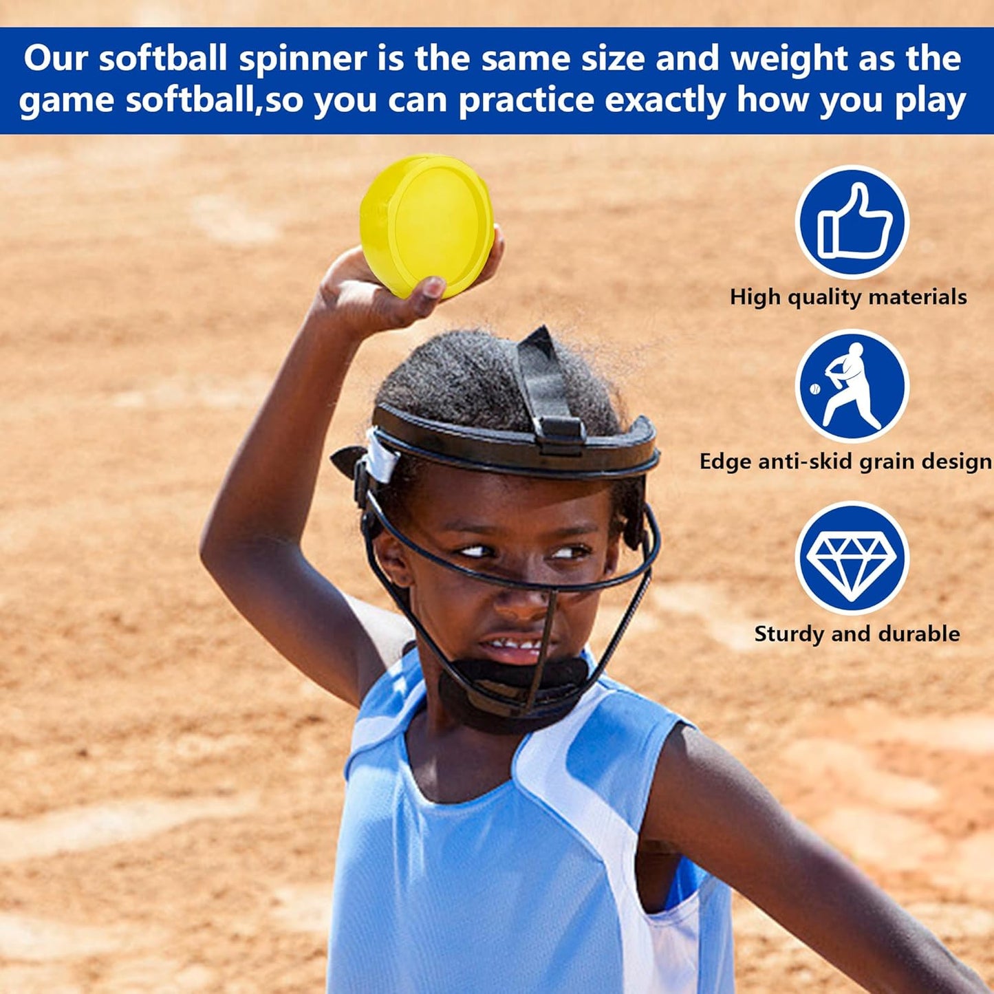 RunNico Softball Spinner - 12" Pitching Spinner Training Aid for Fastpitch & Overhand Practice