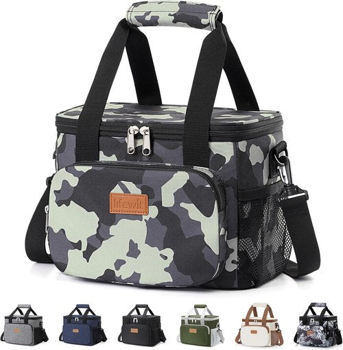 Lifewit Insulated Lunch Bag - Soft Cooler Tote for Men & Women | Camouflage, 12-Can Capacity (9L)