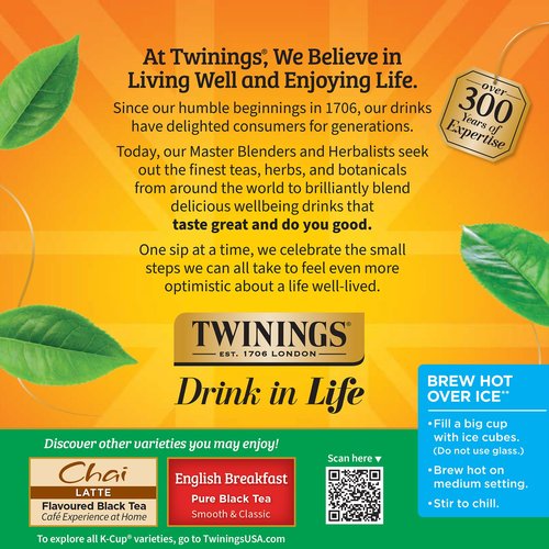 Twinings Irish Breakfast Black Tea 72 K-Cup Pods for Keurig, 12 Count (Pack of 6), Robust, Strong, Bold Flavour, Caffeinated, Enjoy Hot or Iced
