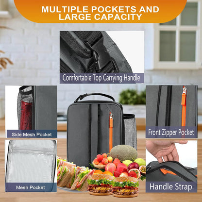 Skiennix Insulated Lunch Box - Portable Stylish Lunch Bag for Men, Teens & Kids | Perfect for Office, School & Picnics