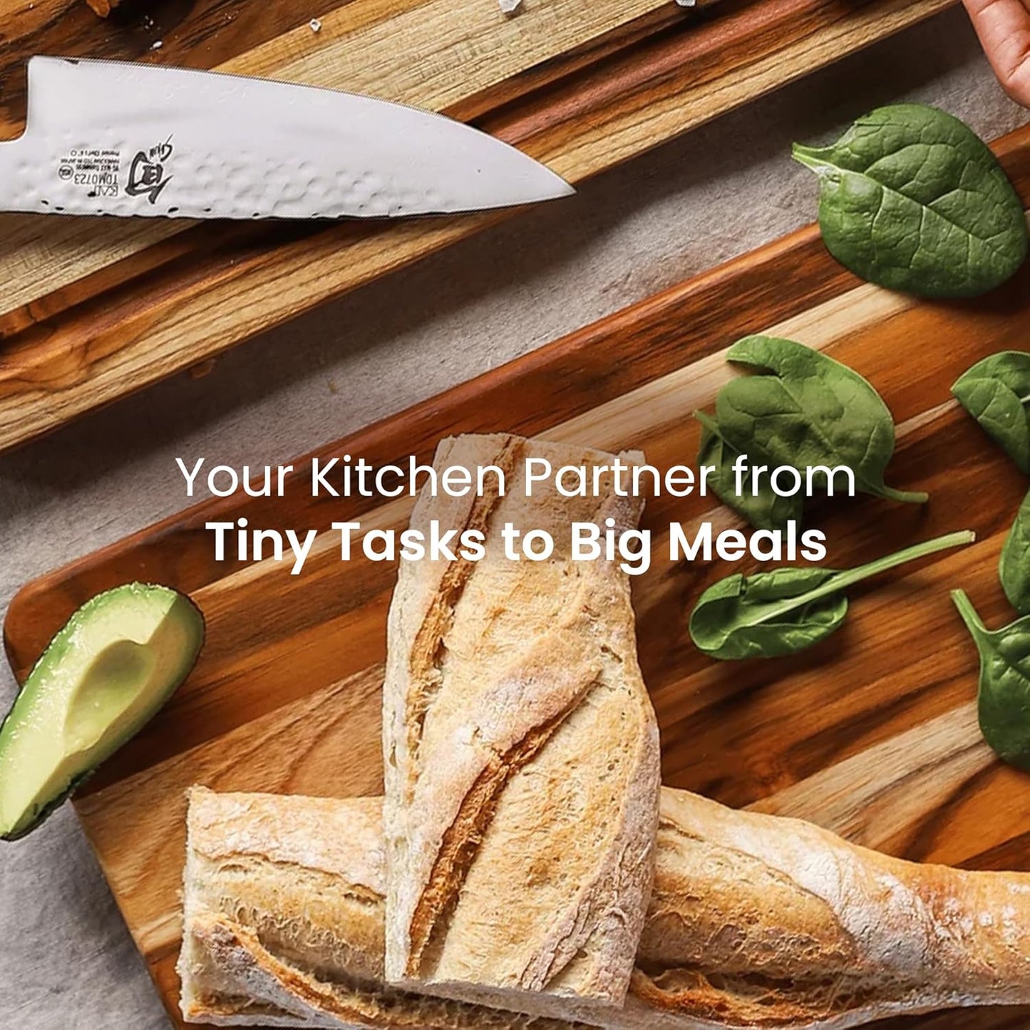Teakhaus Teak Wood Cutting Board Set | 3 Sizes - Reversible, Knife-Friendly & FSC Certified - Perfect Holiday Gift
