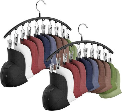 Hat Hangers | Metal 2-Pack Hat Organizer by [Brand Name] - Perfect for Baseball Caps & Accessories, Black
