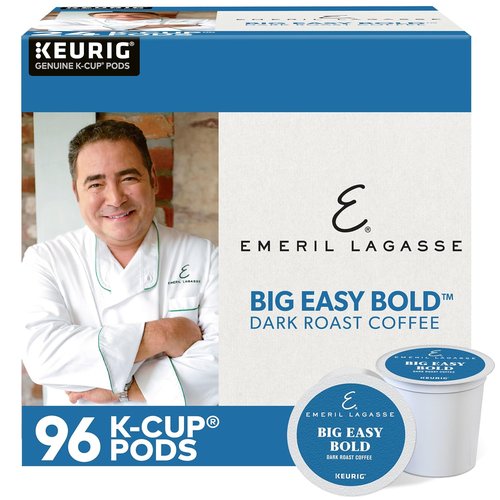 Emeril Big Easy Bold K-Cup Pods - Dark Roast Coffee, 96 Count for Rich Flavor and Convenience