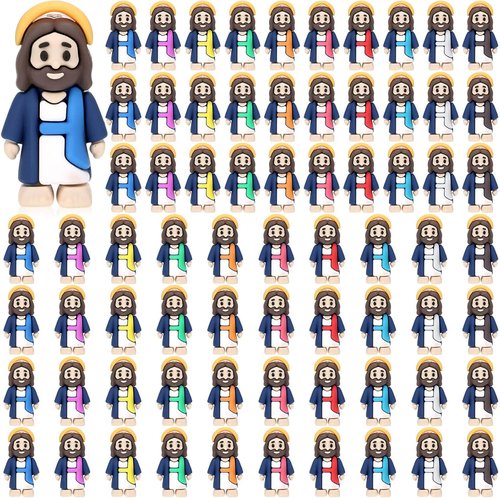 Little Jesus Figures by [Brand Name] - 70 Miniature Jesus Figurines for Easter Hide and Seek Party Favors