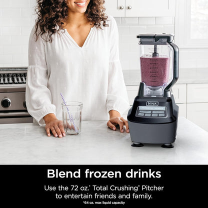 Ninja Kitchen System - All-in-One Food Processor & Blender for Smoothies | Includes Pitcher, Travel Cup & 8-Cup Bowl | Perfect for Salsa, Dough, Shakes & Frozen Drinks | 120 Volts | Black | BL770AMZ