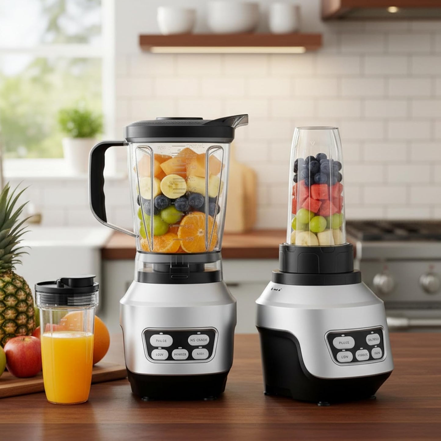 Simple Deluxe Smoothie Blender - 1200W Powerful Kitchen Blender with 60 oz Capacity & BPA-Free Cups | Ice Crushing, Juices, Shakes, Sauces
