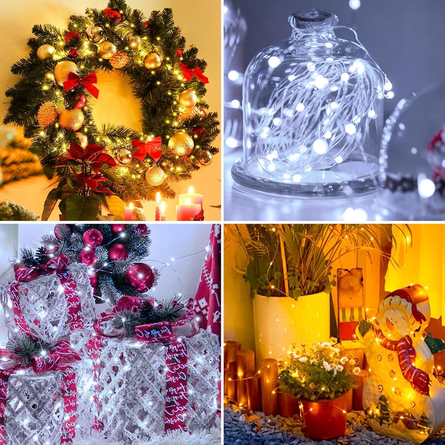 Skiennix 20 Pack Fairy Lights - 7ft Battery Operated LED Twinkle String Lights | Waterproof for Mason Jars & DIY Decor - Warm & Cold White