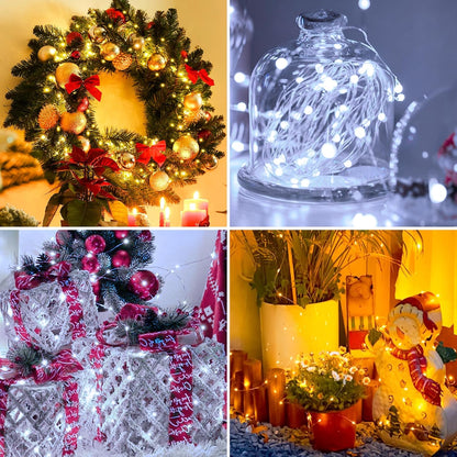 Skiennix 20 Pack Fairy Lights - 7ft Battery Operated LED Twinkle String Lights | Waterproof for Mason Jars & DIY Decor - Warm & Cold White