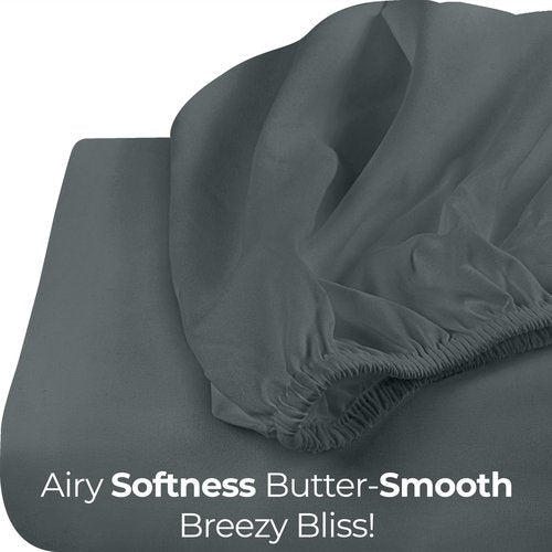 Utopia Bedding Full Fitted Sheet - Bottom Sheet - Deep Pocket - Soft Microfiber - Shrinkage and Fade Resistant - Easy Care -1 Fitted Sheet Only (Grey)
