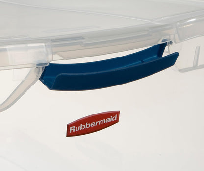 Rubbermaid Clever Store Latching Storage Tote - Clear 30-Qt Container for Easy Organization