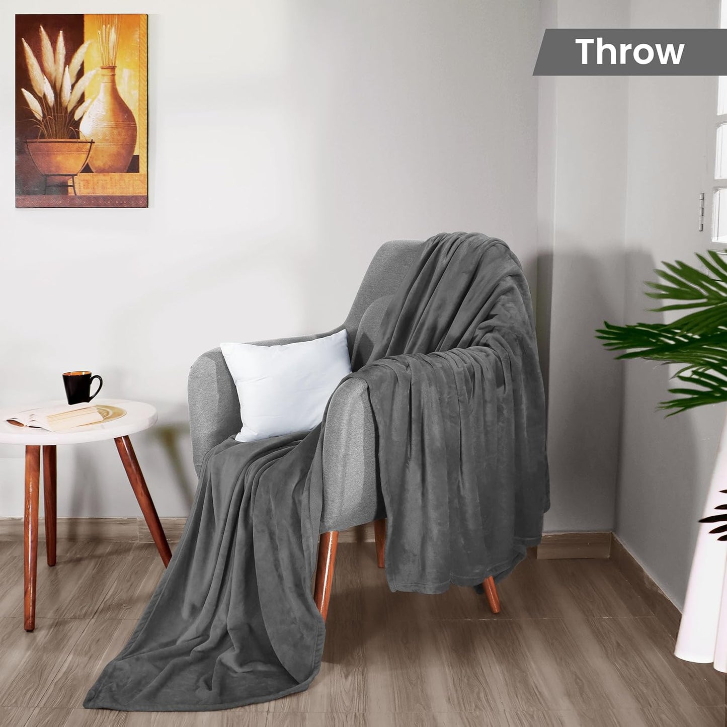 Utopia Bedding Fleece Blanket - Luxury Anti-Static Soft Microfiber Throw | Grey 50x60 Inch
