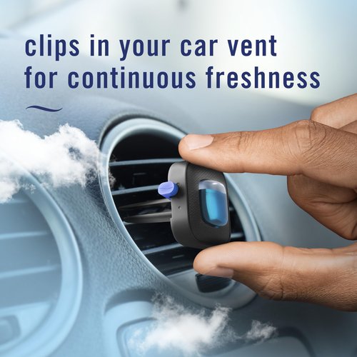Febreze Car Air Freshener Vent Clip Laundry Fresh Scent, .07 oz. Car Vent Clip, Pack of 4