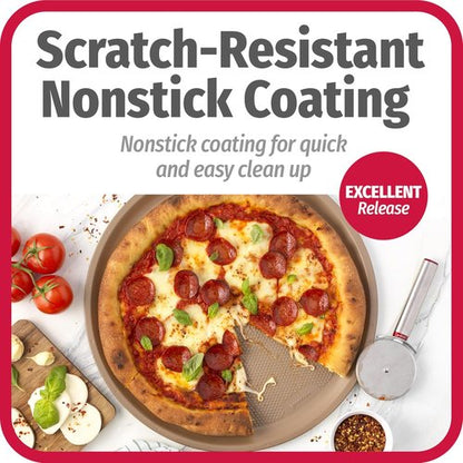 GoodCook BestBake Nonstick Carbon Steel Pizza Pan - 16" Bronze Finish for Perfect Baking