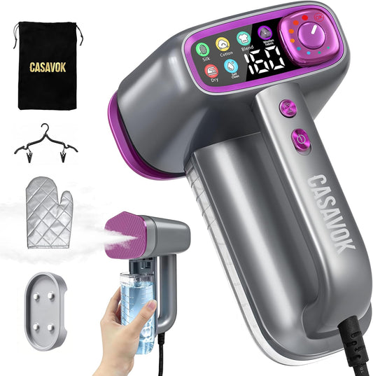 Skiennix Travel Steamer - Handheld 2-in-1 Clothes Steamer & Iron | 160ml Water Tank, 6 Steam Modes