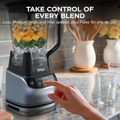 Ninja UltraCrush Professional Kitchen System - 1500W Blender & Food Processor with 72oz Capacity | Silver | Total Crushing Technology for Smoothies & Chopping