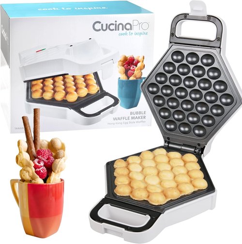 Bubble Waffle Maker | Electric Nonstick Hong Kong Egg Waffler with Ready Indicator Light - Quick & Easy Homemade Ice Cream Cones