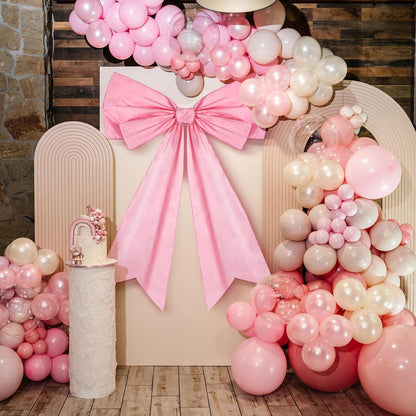 Skiennix Large Pink Coquette Bow - 27.6 x 21.7 Inches | Perfect for Birthdays, Bachelorette Parties & Weddings