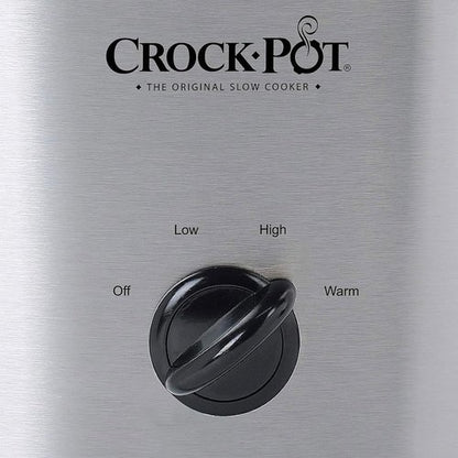 Crock-Pot 6-Quart Oval Slow Cooker - Portable Cook' N Carry Design in Silver Finish
