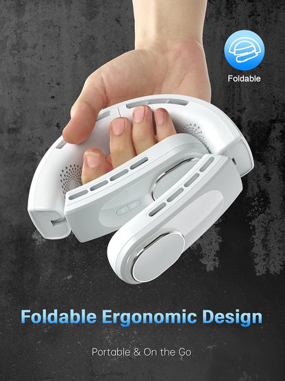 ChillGo Neck Fan - Portable Bladeless Cooling Fan with 4 Turbo Airflow | 5200mAh Battery for Travel