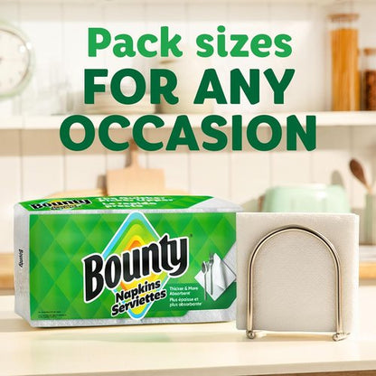 Bounty Paper Napkins - White, 200 Count | Ultra-Absorbent and Durable for Everyday Use