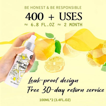 Clean-n-Fresh Toilet Spray - 6.8 Fl. Oz Natural Citrus Deodorizer | 400+ Uses with Essential Oils