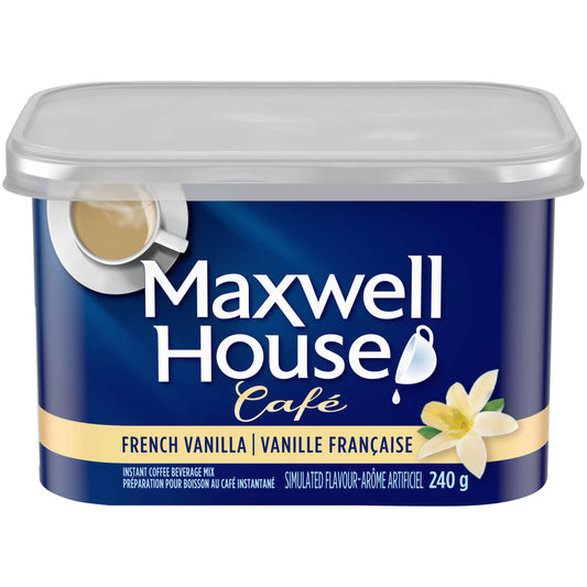 Maxwell House Cafe, French Vanilla, Instant Coffee, 240g/8.5oz., (Imported from Canada)