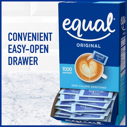 EQUAL 0 Calorie Sweetener - Zero Calorie Sugar Substitute Packets | 500 Count for Healthy Living