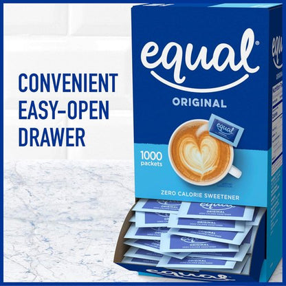 EQUAL 0 Calorie Sweetener - Zero Calorie Sugar Substitute Packets | 500 Count for Healthy Living