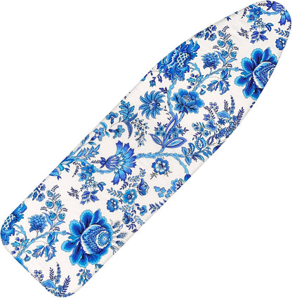 Skiennix Ironing Board Cover - Scorch & Stain Resistant Cotton Pad | 15x54 Inch with Elastic Edge