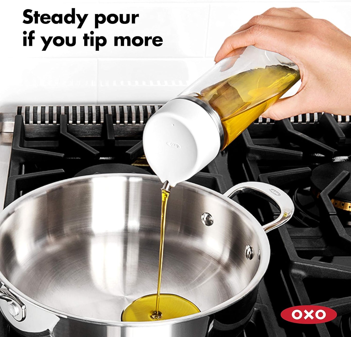 OXO Good Grips 12 Oz Precision Pour Glass Oil Dispenser - Effortless Control for Cooking