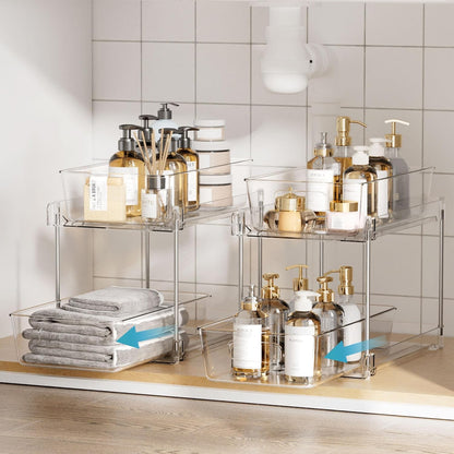 Vtopmart 6-Pack Storage Bins | Under Sink Organizer Set for Clutter-Free Spaces