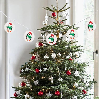 Ledmomo Christmas String Lights - 1.5M 10 LED Battery Operated Penguin Design for Indoor/Outdoor Decor
